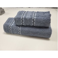 Рушники махрові 2 шт VIP COTTON FILIZ, джинс Рушники махрові 2 шт VIP COTTON FILIZ, джинс