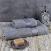 Рушник махровий 50 x 90 темно-сірий Узбекистан, ТМ Aisha