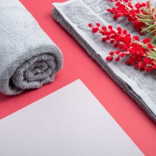 Рушник махровий банний 70 x 140 см. Версаче, 100% Бавовна щільність 500 гр/м2 темно-сірий, ТМ IDEIA
