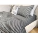 Постільна білизна Style Washed Cotton, варена бавовна, сіра в чорну смужку Постільна білизна Style Washed Cotton, варена бавовна, сіра в чорну смужку
