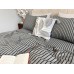 Постільна білизна Style Washed Cotton, варена бавовна, сіра в чорну смужку Постільна білизна Style Washed Cotton, варена бавовна, сіра в чорну смужку