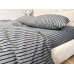 Постільна білизна Style Washed Cotton, варена бавовна, сіра в чорну смужку Постільна білизна Style Washed Cotton, варена бавовна, сіра в чорну смужку