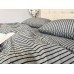 Постільна білизна Style Washed Cotton, варена бавовна, сіра в чорну смужку Постільна білизна Style Washed Cotton, варена бавовна, сіра в чорну смужку
