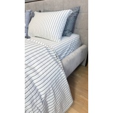 Постільна білизна Magic Washed Cotton, варена бавовна в тонку чорну смужку