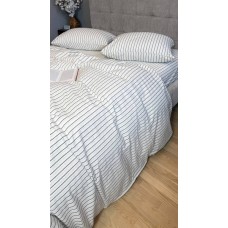 Постільна білизна Magic Washed Cotton, варена бавовна в тонку чорну смужку