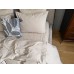 Постільна білизна Mini Bell Washed Cotton, кремова варена бавовна у тонку бежеву смужку