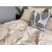 Постільна білизна Mini Bell Washed Cotton, кремова варена бавовна у тонку бежеву смужку