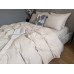 Постільна білизна Mini Bell Washed Cotton, кремова варена бавовна у тонку бежеву смужку