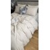 Постільна білизна Mini Bell Washed Cotton, кремова варена бавовна у тонку бежеву смужку
