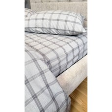 Постільна білизна Volcano Washed Cotton, варена бавовна в сіру клітку Постільна білизна Volcano Washed Cotton, варена бавовна в сіру клітку