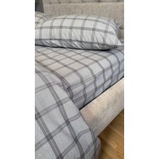 Постільна білизна Volcano Washed Cotton, варена бавовна в сіру клітку Постільна білизна Volcano Washed Cotton, варена бавовна в сіру клітку