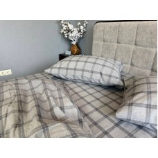 Постільна білизна Volcano Washed Cotton, варена бавовна в сіру клітку Постільна білизна Volcano Washed Cotton, варена бавовна в сіру клітку