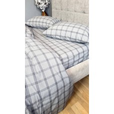 Постільна білизна Volcano Washed Cotton, варена бавовна в сіру клітку Постільна білизна Volcano Washed Cotton, варена бавовна в сіру клітку