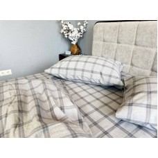 Постільна білизна Volcano Washed Cotton, варена бавовна в сіру клітку Постільна білизна Volcano Washed Cotton, варена бавовна в сіру клітку