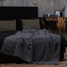 Простирадло махрове, євро 200 x 220 см, графітовий, ТМ Aisha