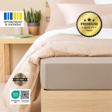 Простирадло трикотажне, 140/160 x 200 x 35 см, на гумці, беж, ТМ IDEIA Простирадло трикотажне, 140/160 x 200 x 35 см, на гумці, беж, ТМ IDEIA