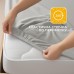 Простирадло трикотажне, 140/160 x 200 x 35 см, на гумці, сіре/беж, ТМ IDEIA