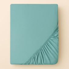 Простирадло трикотажне, 180/200 x 200 x 35 см, на гумці, м’ята, ТМ IDEIA