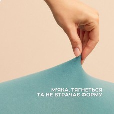 Простирадло трикотажне, 80/90 x 200 x 35 см, на гумці, м’ята, ТМ IDEIA