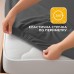 Простирадло трикотажне, 80/90 x 200 x 35 см, на гумці, темно-сіра, ТМ IDEIA