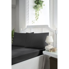 Простирадло на резинцi First Choice Сатин 160 x 200 + 2 x 50 x 70 (Anthracite)