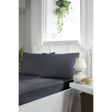 Простирадло на резинцi First Choice Сатин 180 x 200 + 2 x 50 x 70 (Dark Grey)