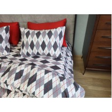 Комплект постільної білизни Ромб сірий, Turkish flannel
