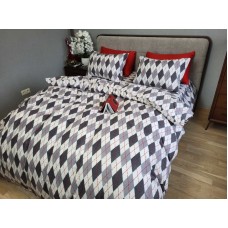 Комплект постільної білизни Ромб сірий, Turkish flannel