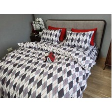 Комплект постільної білизни Ромб сірий, Turkish flannel