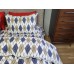 Комплект постільної білизни Ромб синій, Turkish flannel