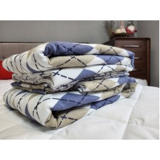 Комплект постільної білизни Ромб синій, Turkish flannel