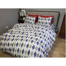 Комплект постільної білизни Ромб синій, Turkish flannel