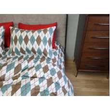 Комплект постільної білизни Ромб зелений, Turkish flannel