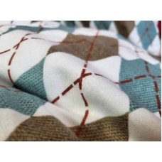 Комплект постільної білизни Ромб зелений, Turkish flannel