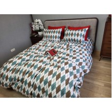 Комплект постільної білизни Ромб зелений, Turkish flannel