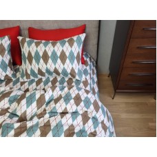 Комплект постільної білизни Ромб зелений, Turkish flannel
