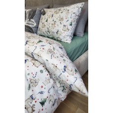 Комплект постільної білизни Різдвяний настрій, cotton підк. Цільн.