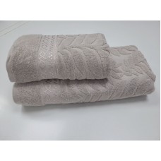 Рушники махрові жаккардові LUX COTTON AKASYA, 100% бавовна 520 г/м2, пісочні, ТМ Gulcan