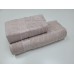 Рушники махрові жаккардові LUX COTTON AKASYA, 100% бавовна 520 г/м2, пудра, ТМ Gulcan