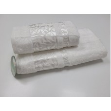Рушники махрові SILK BAMBOO, 100% бамбук 550 г/м2, білі, ТМ Cestepe