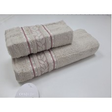 Рушники махрові VIP COTTON FILIZ-N, 100% бавовна 520 г/м2, беж, ТМ Cestepe