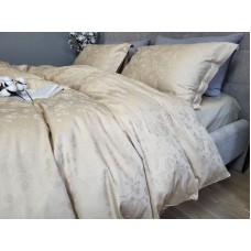 Комплект постільної білизни Сатин JACQUARD, ROSE BEIGE