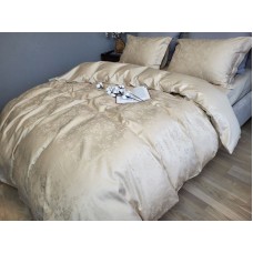 Комплект постільної білизни Сатин JACQUARD, ROSE BEIGE