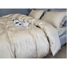 Комплект постільної білизни Сатин JACQUARD, ROSE BEIGE