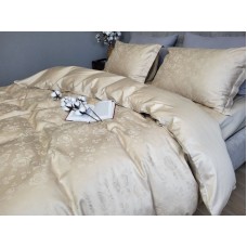 Комплект постільної білизни Сатин JACQUARD, ROSE BEIGE