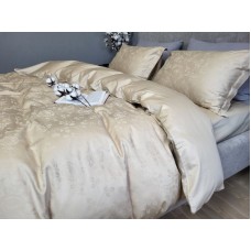 Комплект постільної білизни Сатин JACQUARD, ROSE BEIGE