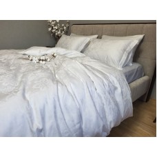 Комплект постільної білизни Сатин JACQUARD, TIARA WHITE