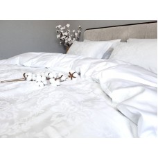 Комплект постільної білизни Сатин JACQUARD, TIARA WHITE