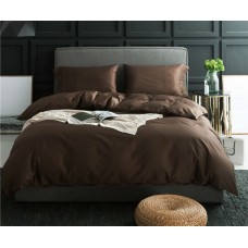 Комплект постільної білизни Сатин однотонний DARK CHOCOLATE, №154 Комплект постільної білизни Сатин однотонний DARK CHOCOLATE, №154