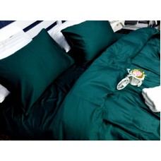 Комплект постільної білизни Сатин однотонний DEEP EMERALD